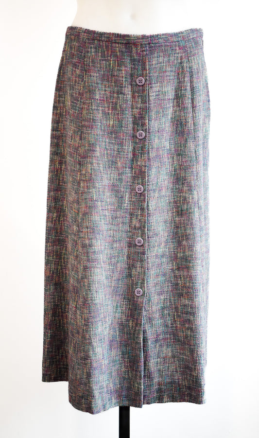 Multicolour tweed skirt, S/M