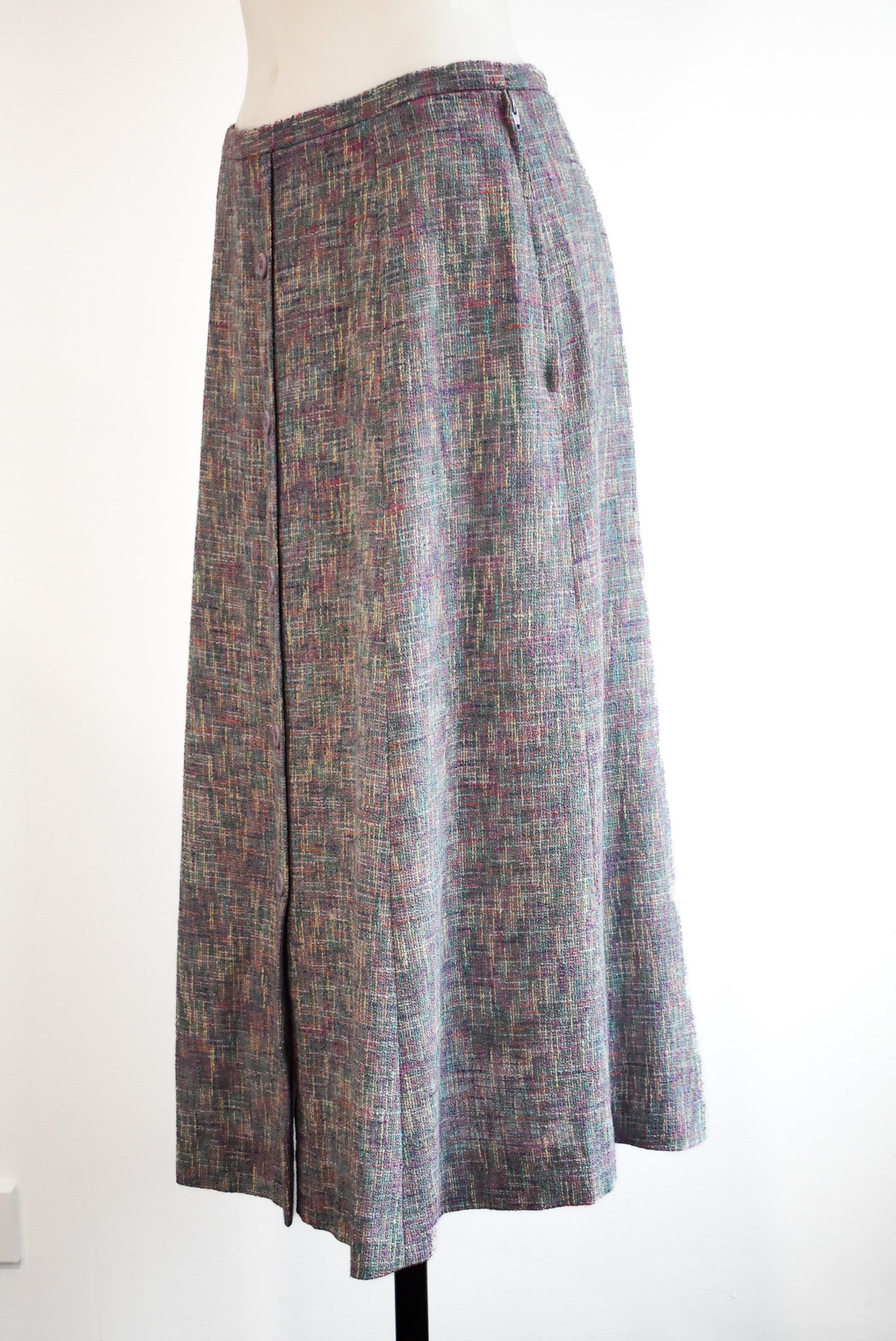 Multicolour tweed skirt, S/M