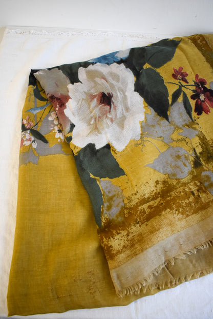 Fall vibes floral shawl