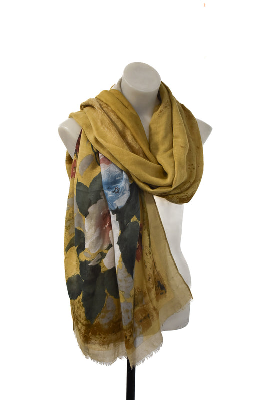 Fall vibes floral shawl
