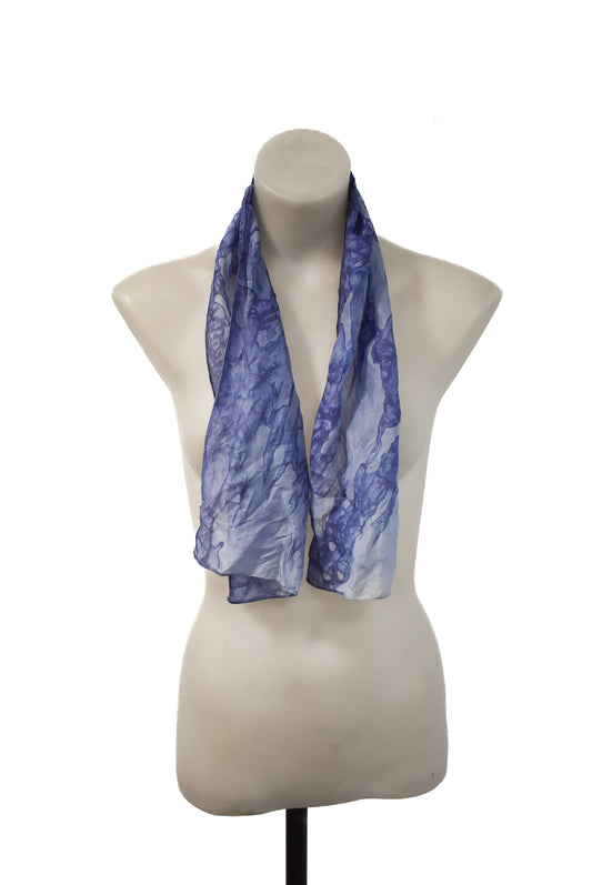 Blue ocean silk scarf