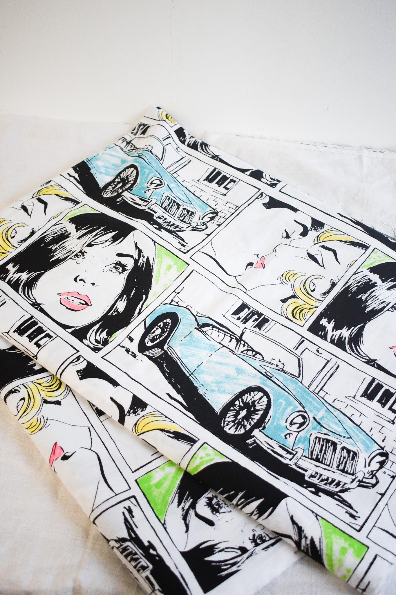 Funky comic print cotton fabric