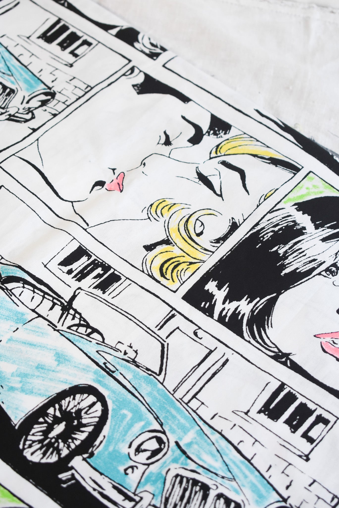 Funky comic print cotton fabric