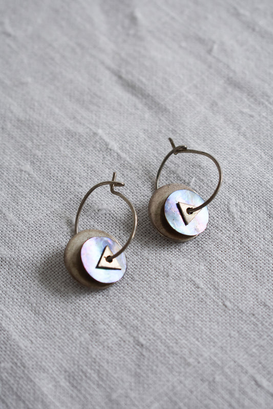 Sterling silver Paua earrings