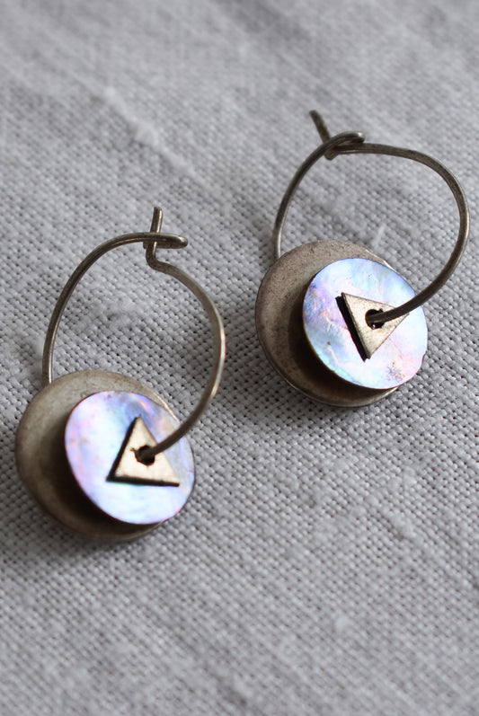 Sterling silver Paua earrings