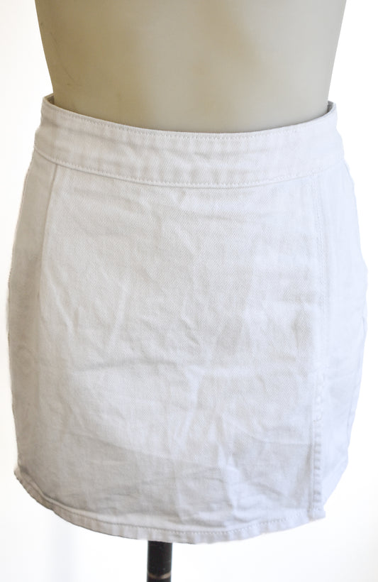 Lioness white denim mini skirt, XS