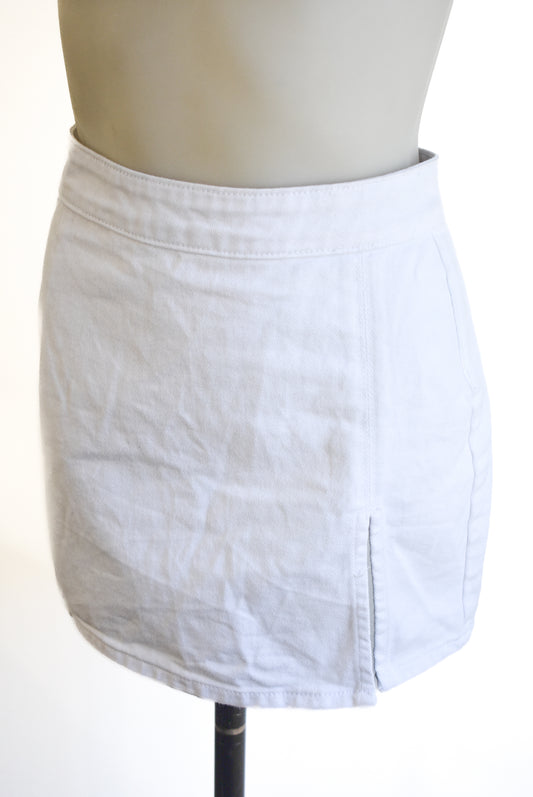 Lioness white denim mini skirt, XS