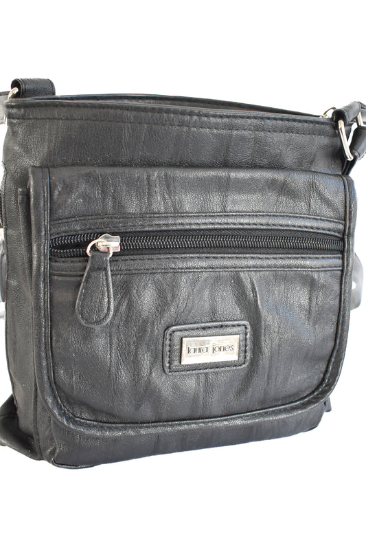 Laura Jones black extremely functional Handbag