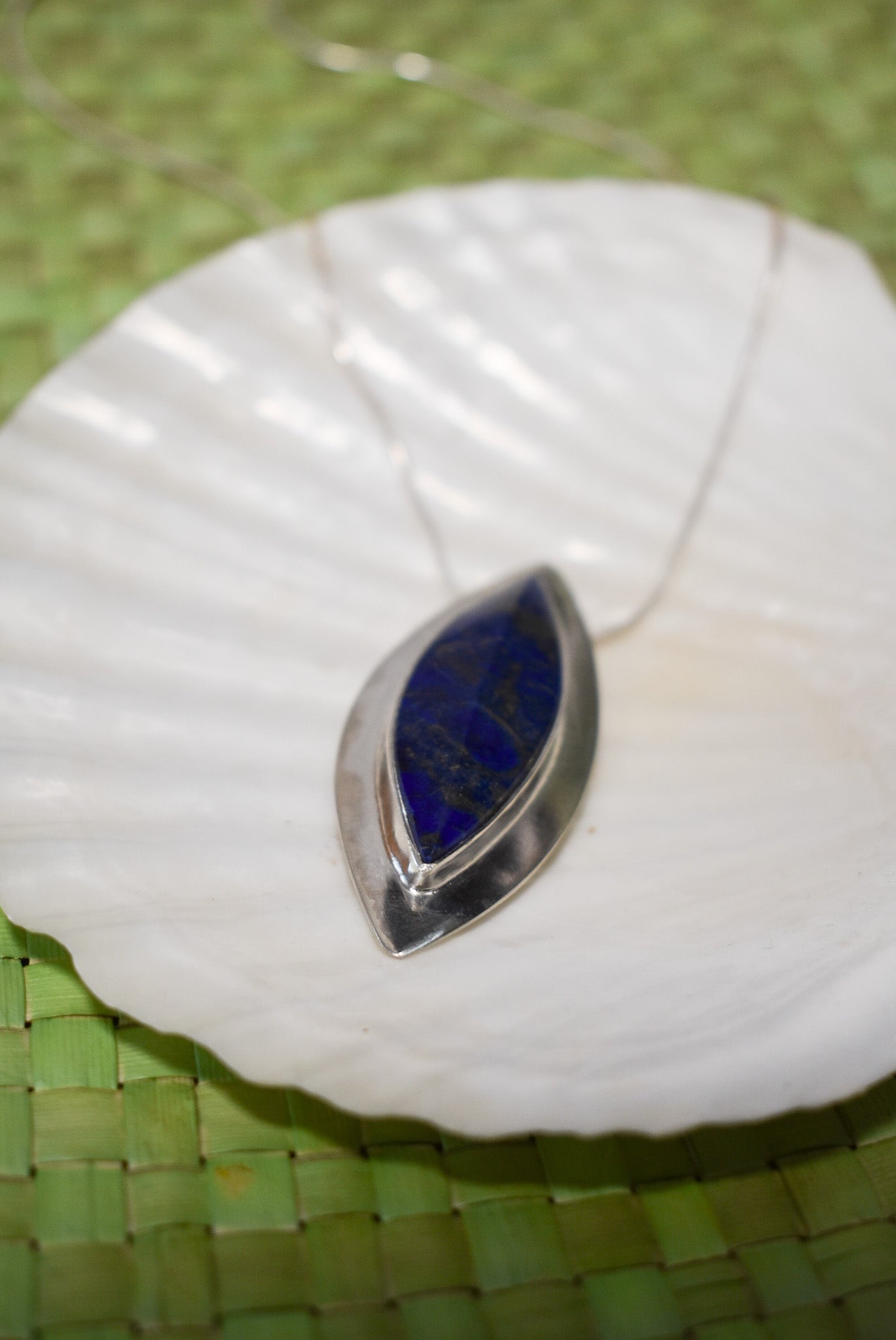 Large Lapis Lazuli sterling silver pendant