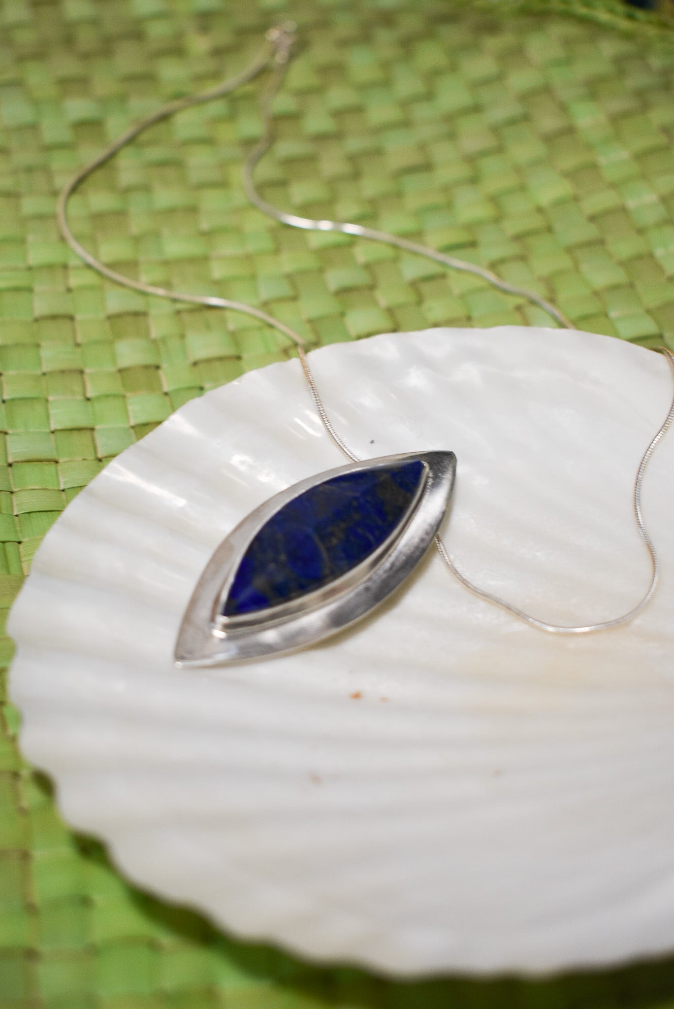 Large Lapis Lazuli sterling silver pendant