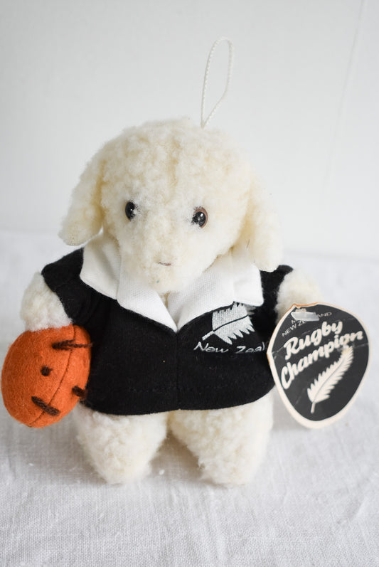 NZ Made Country Life rugby champ sheep teddy