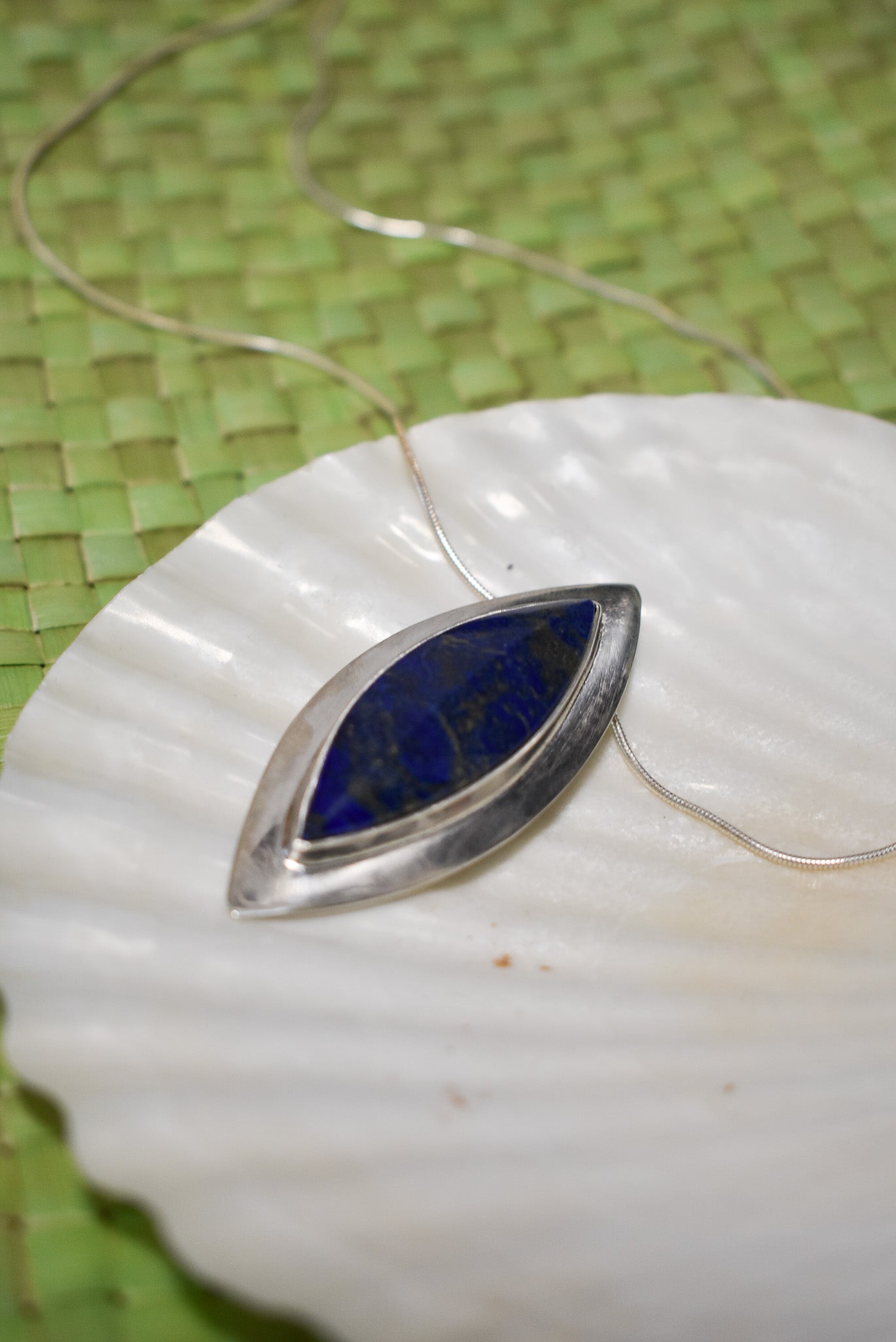 Large Lapis Lazuli sterling silver pendant