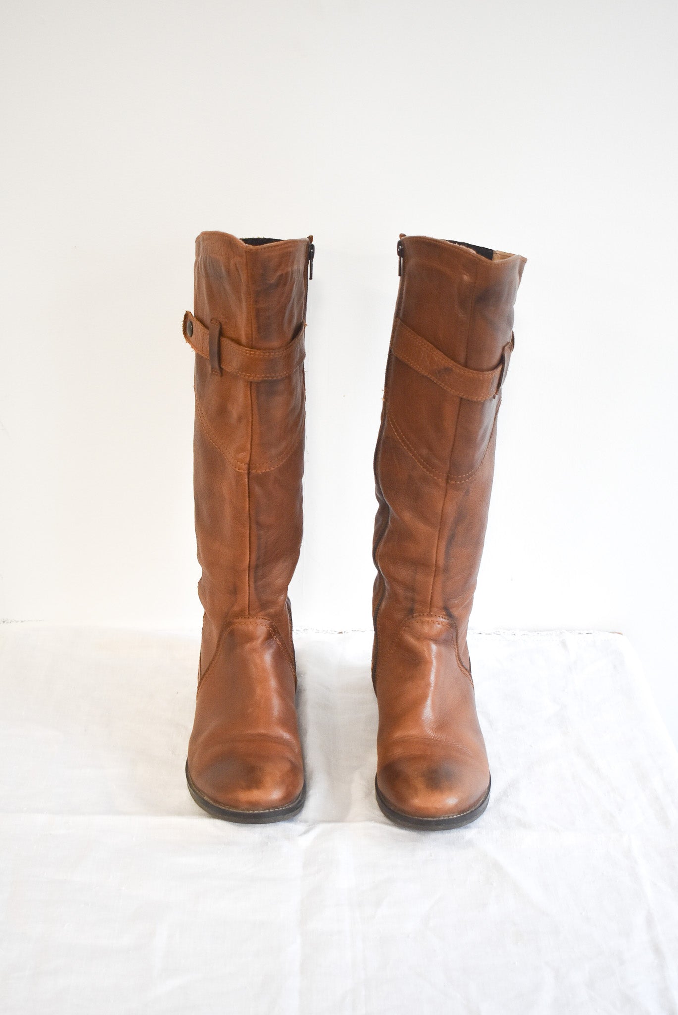 Made in Portugal brown leather boots, 40