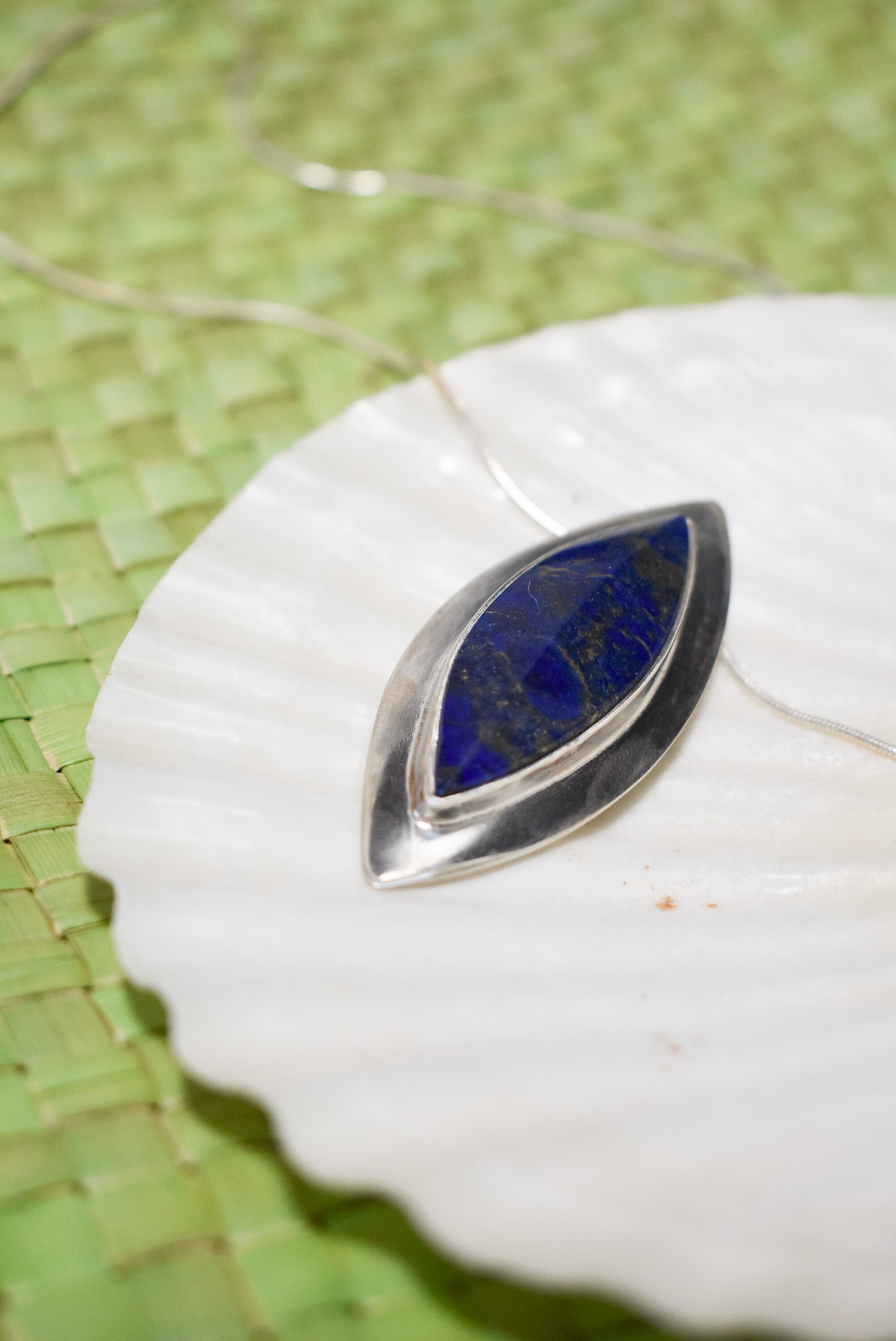 Large Lapis Lazuli sterling silver pendant