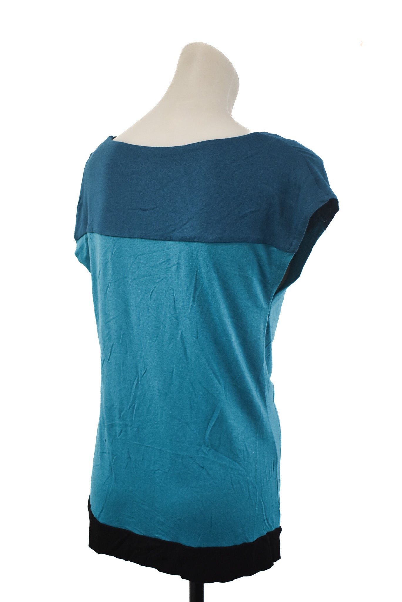 Principles by Ben de LISI blue cowl neck top, 12