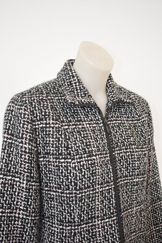 Charade tweed wool zip-up jacket Made in NZ, 12