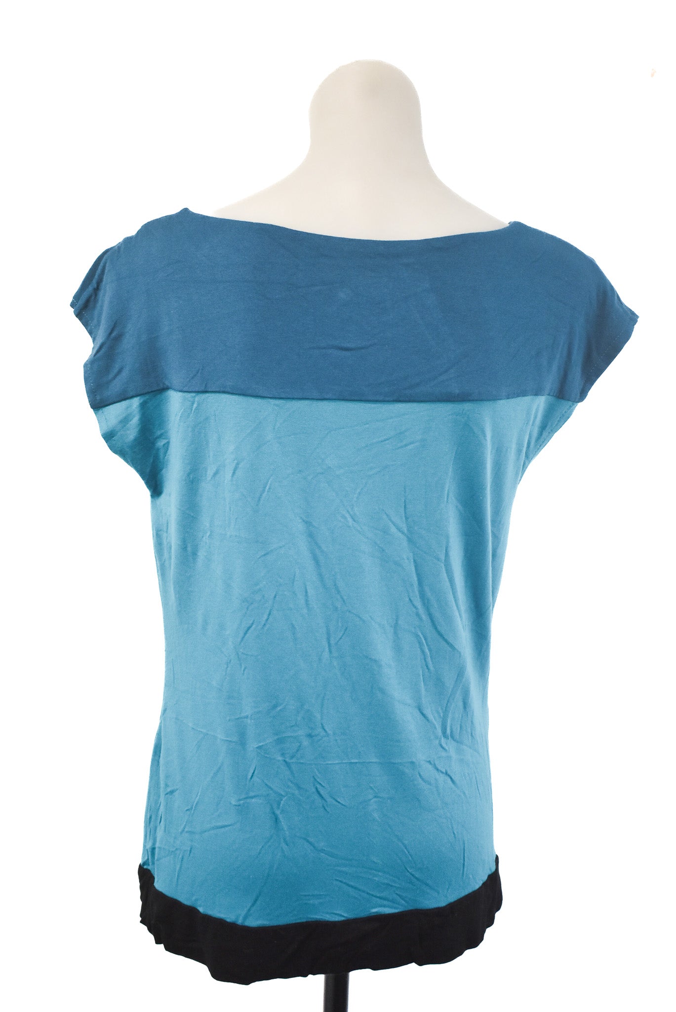 Principles by Ben de LISI blue cowl neck top, 12