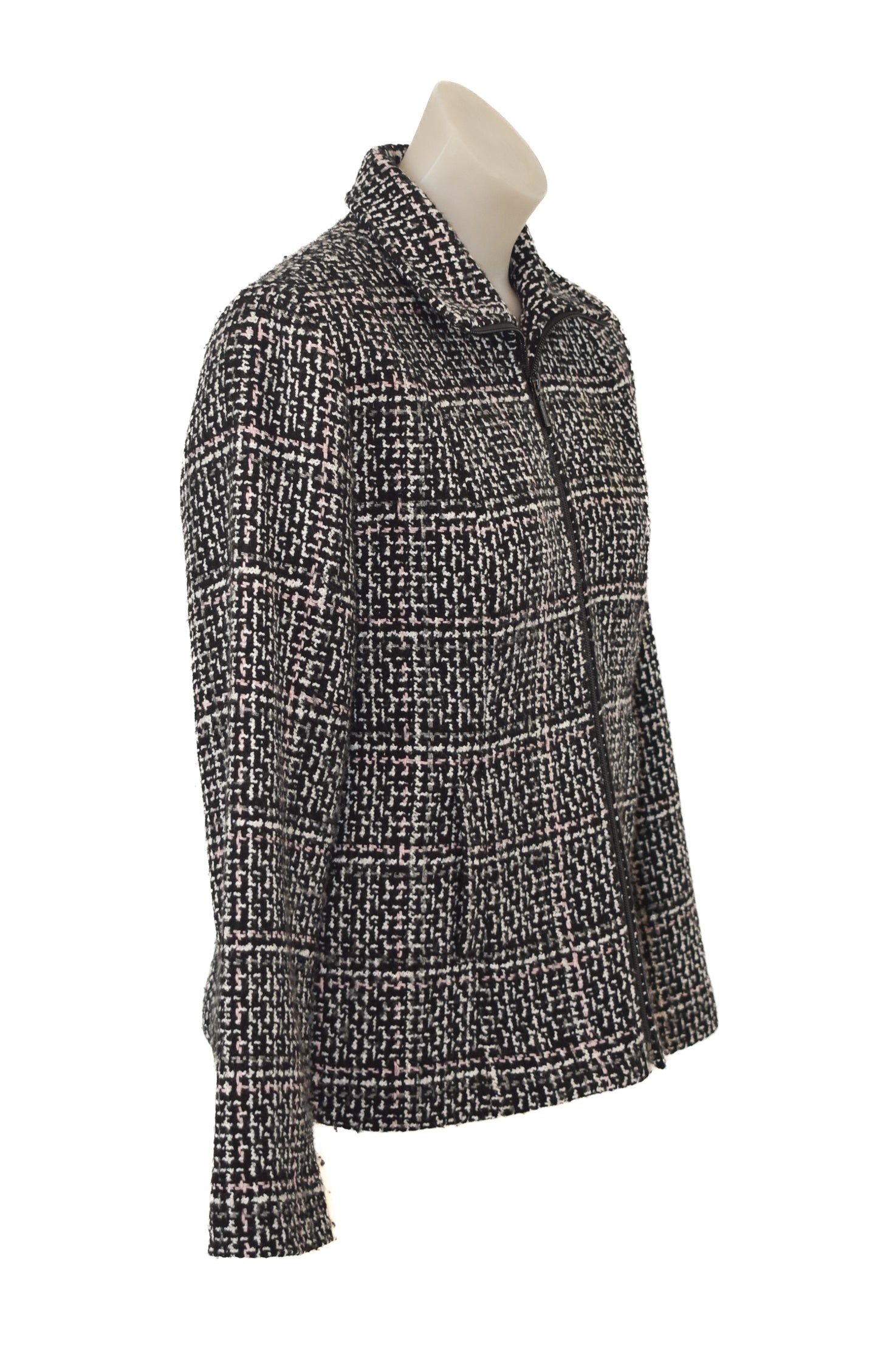 Charade tweed wool zip-up jacket Made in NZ, 12