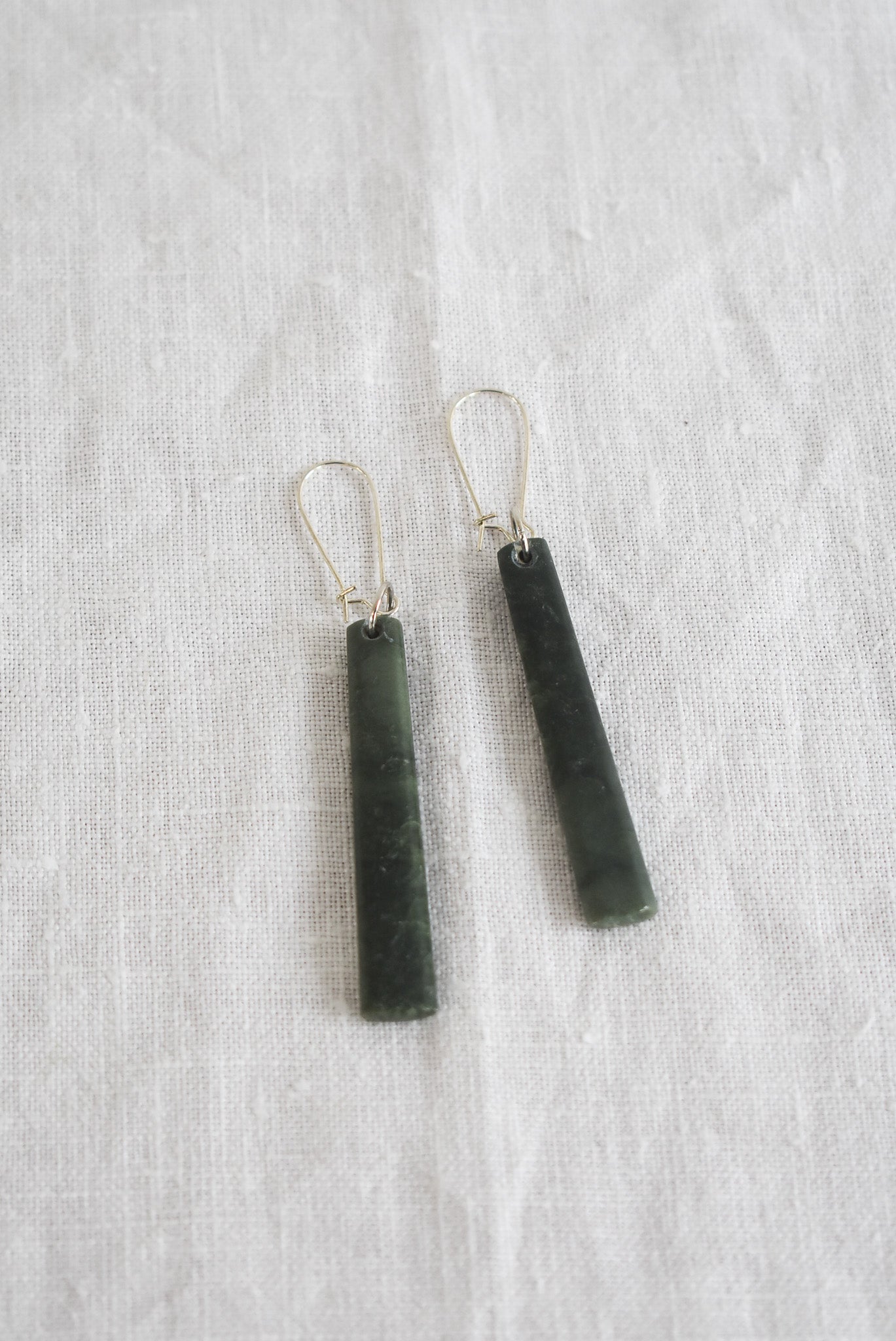 Huge pounamu earrings