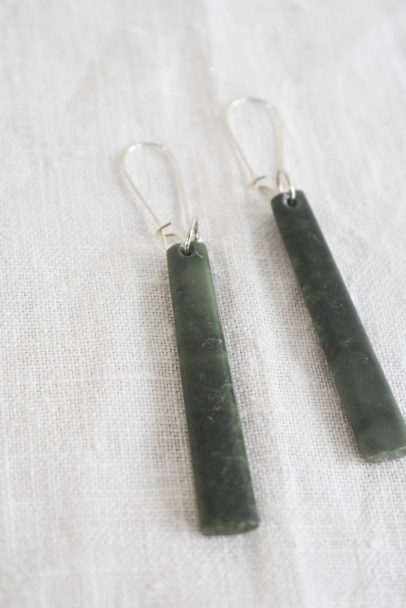 Huge pounamu earrings