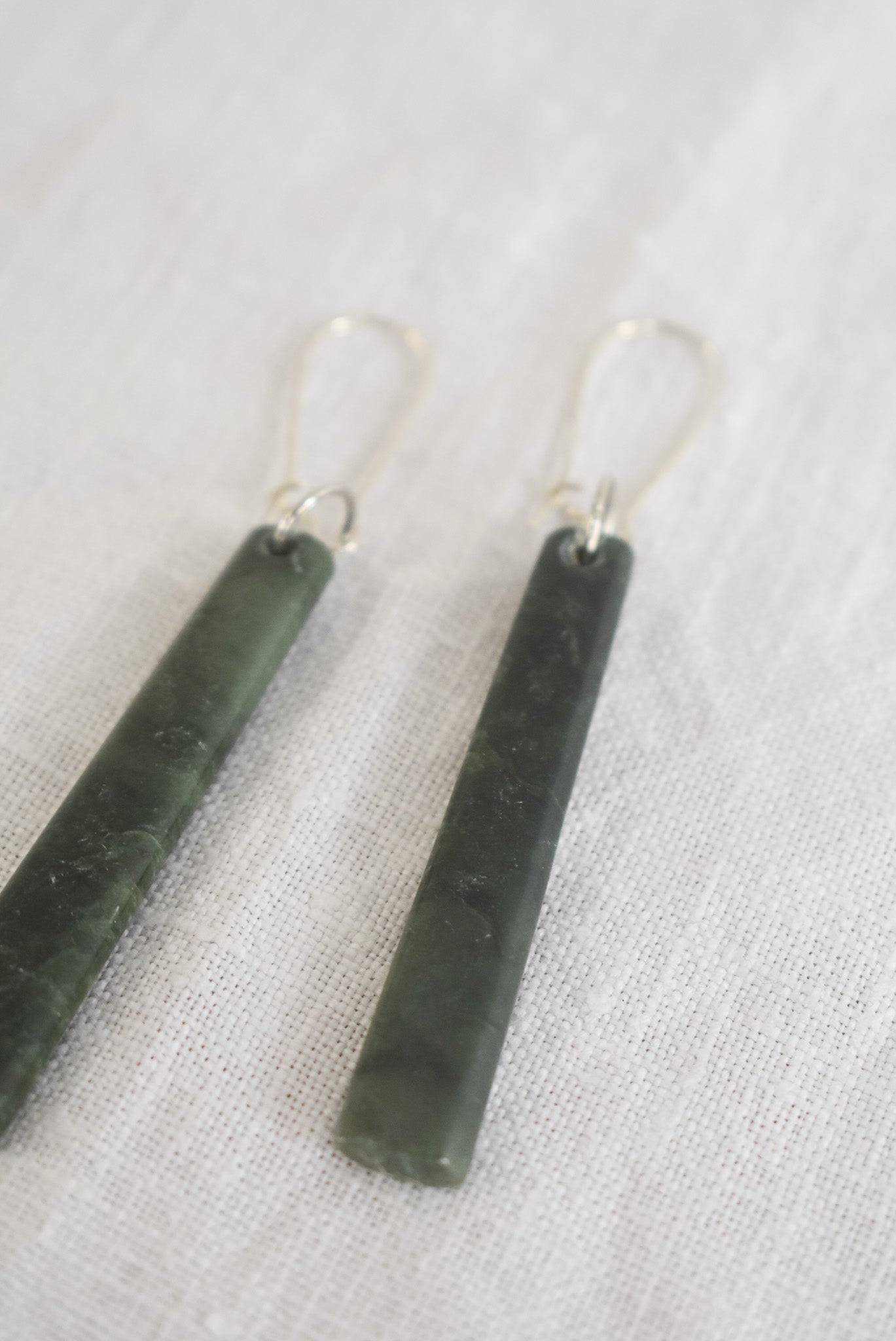 Huge pounamu earrings