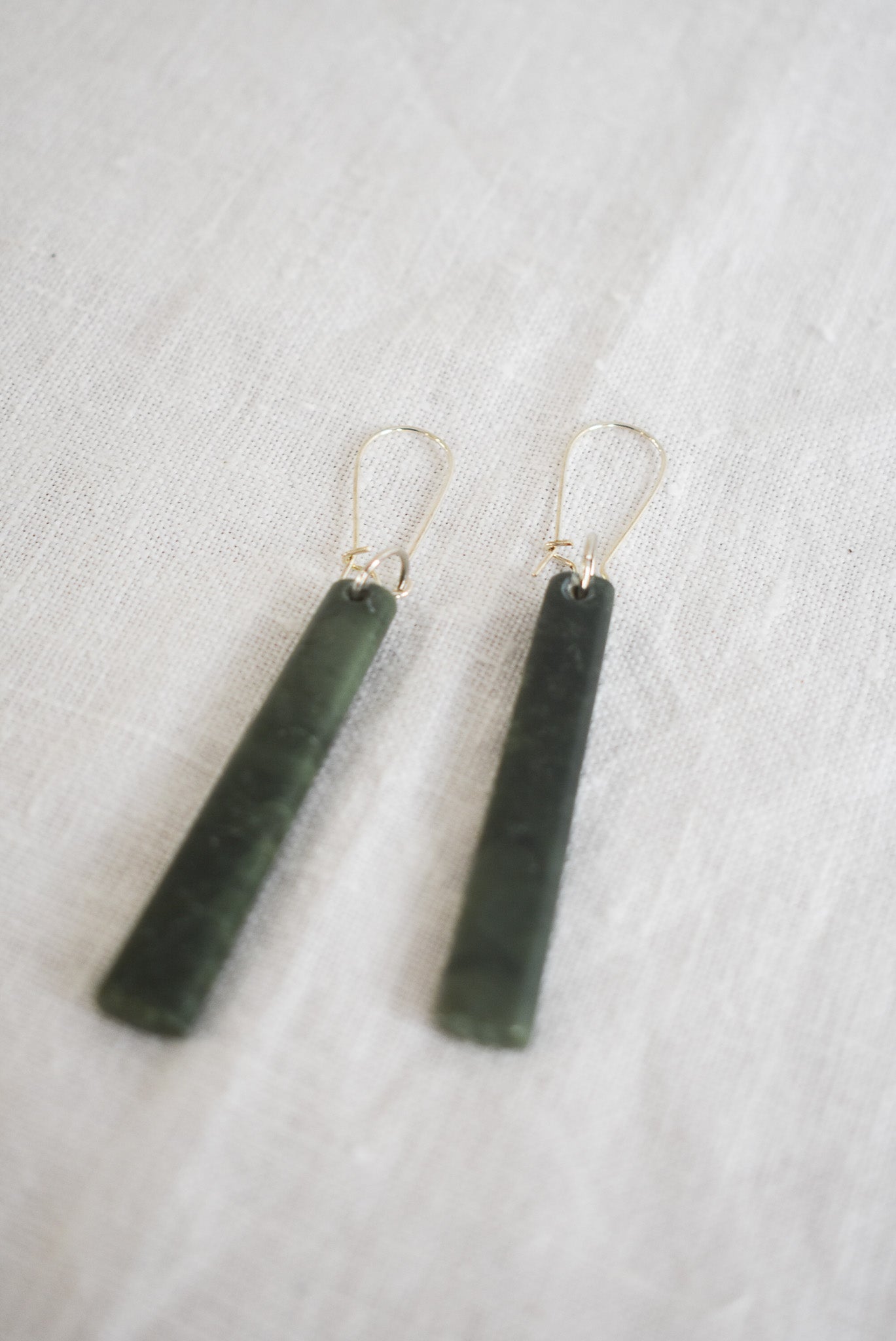 Huge pounamu earrings