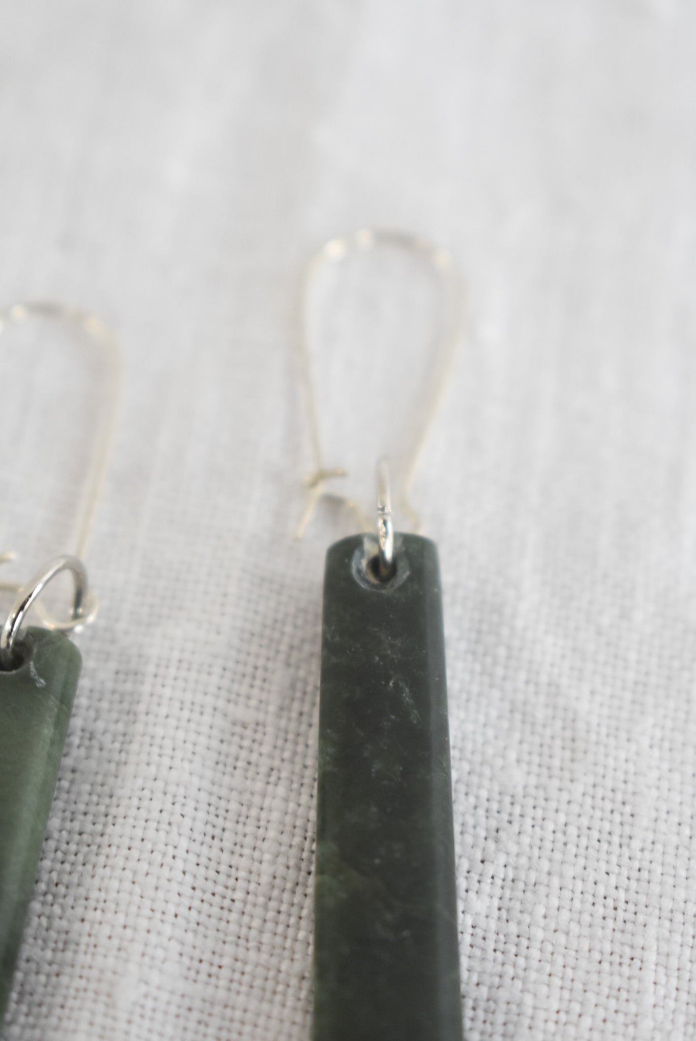 Huge pounamu earrings