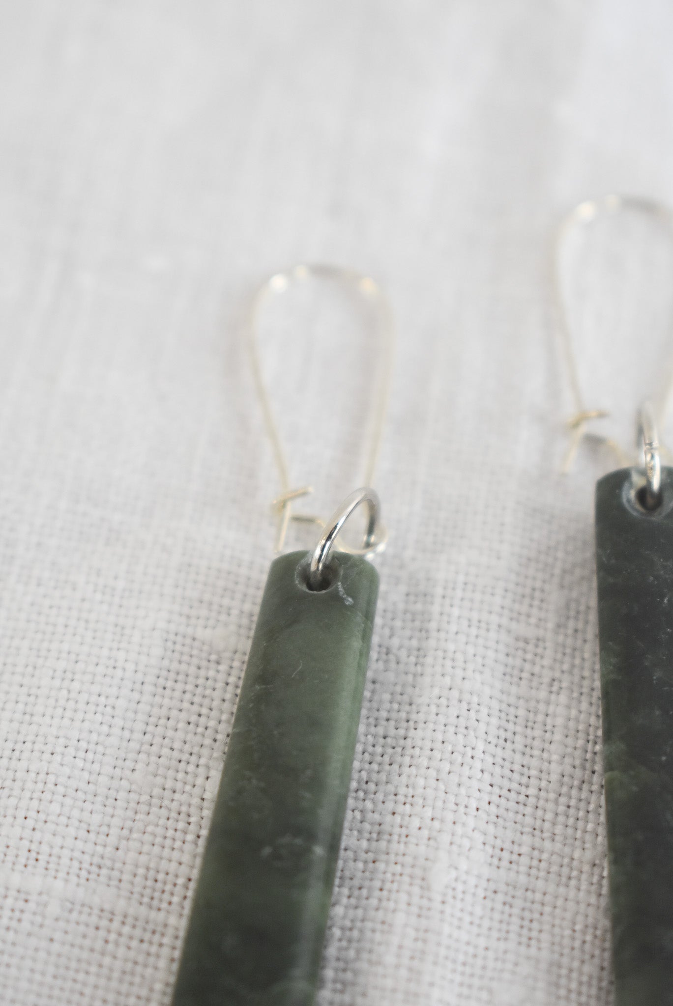 Huge pounamu earrings