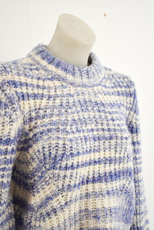 Only blue and purple cableknit Jumper, S