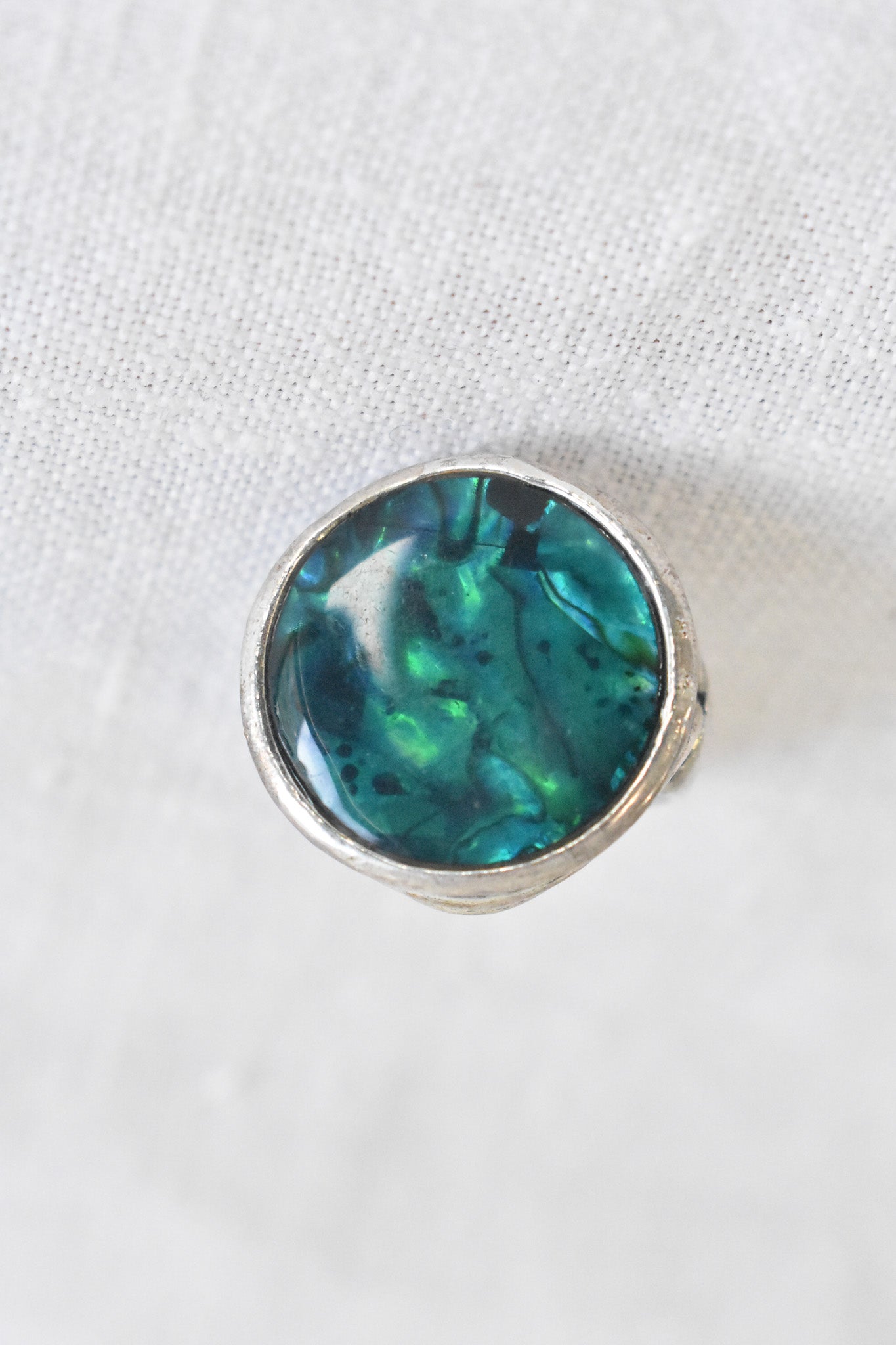 Chunky paua resin ring