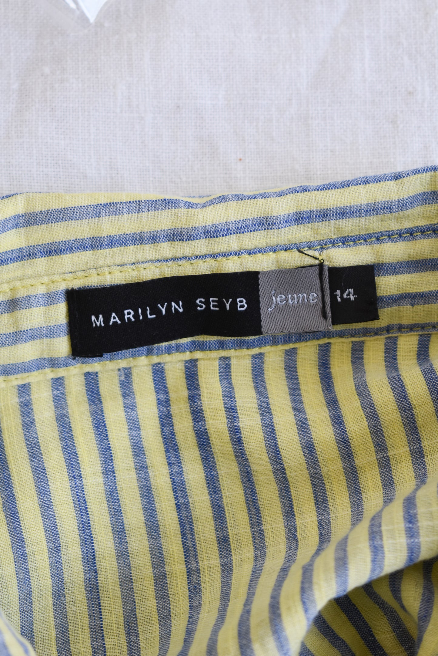 MARILYN SEYB colourful striped cotton top, 14