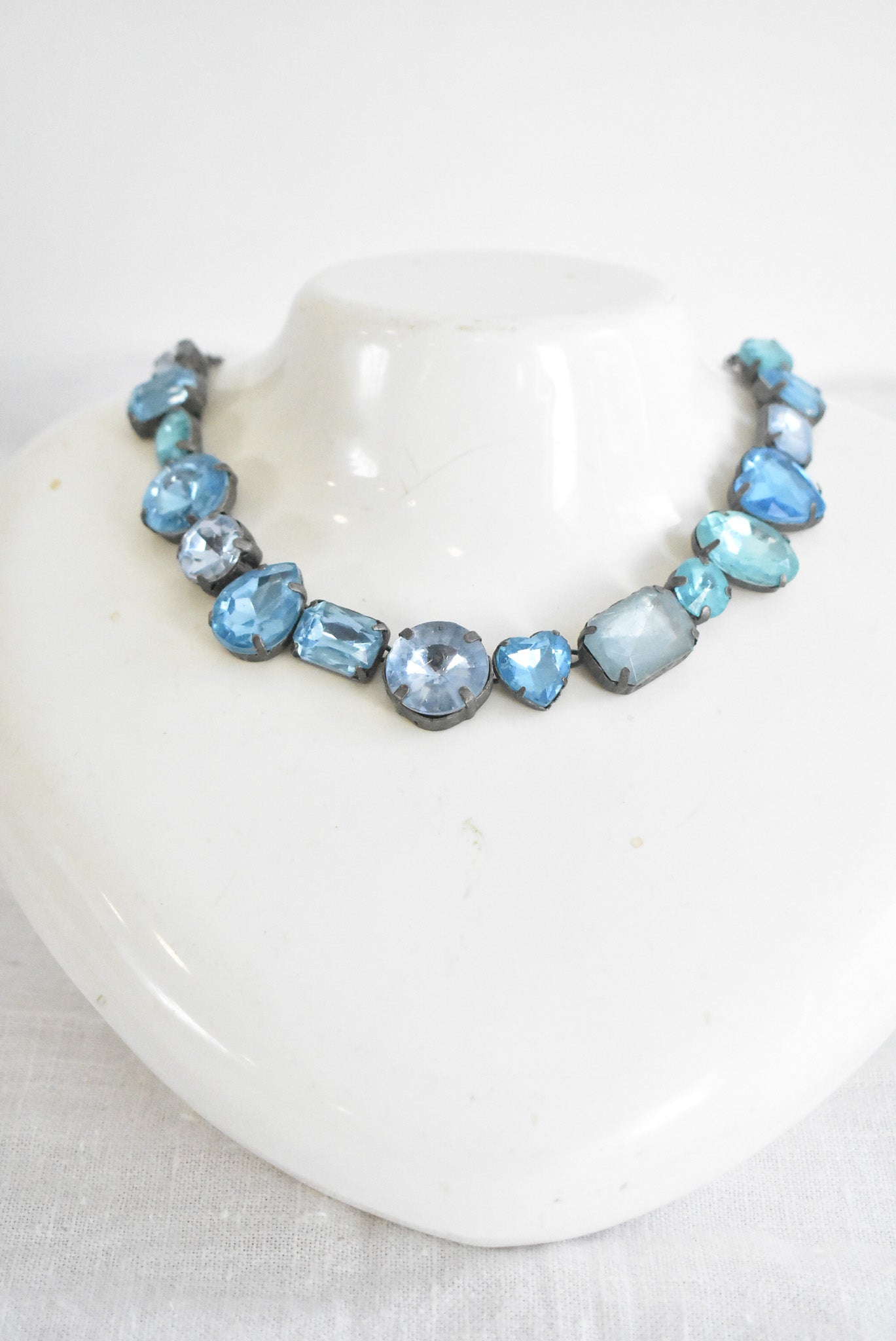 Vintage gem costume choker necklace