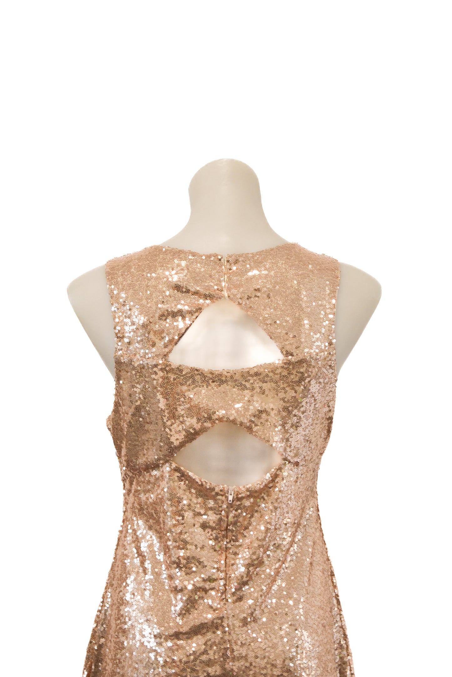 Cute glitzy gold sequin dress, L