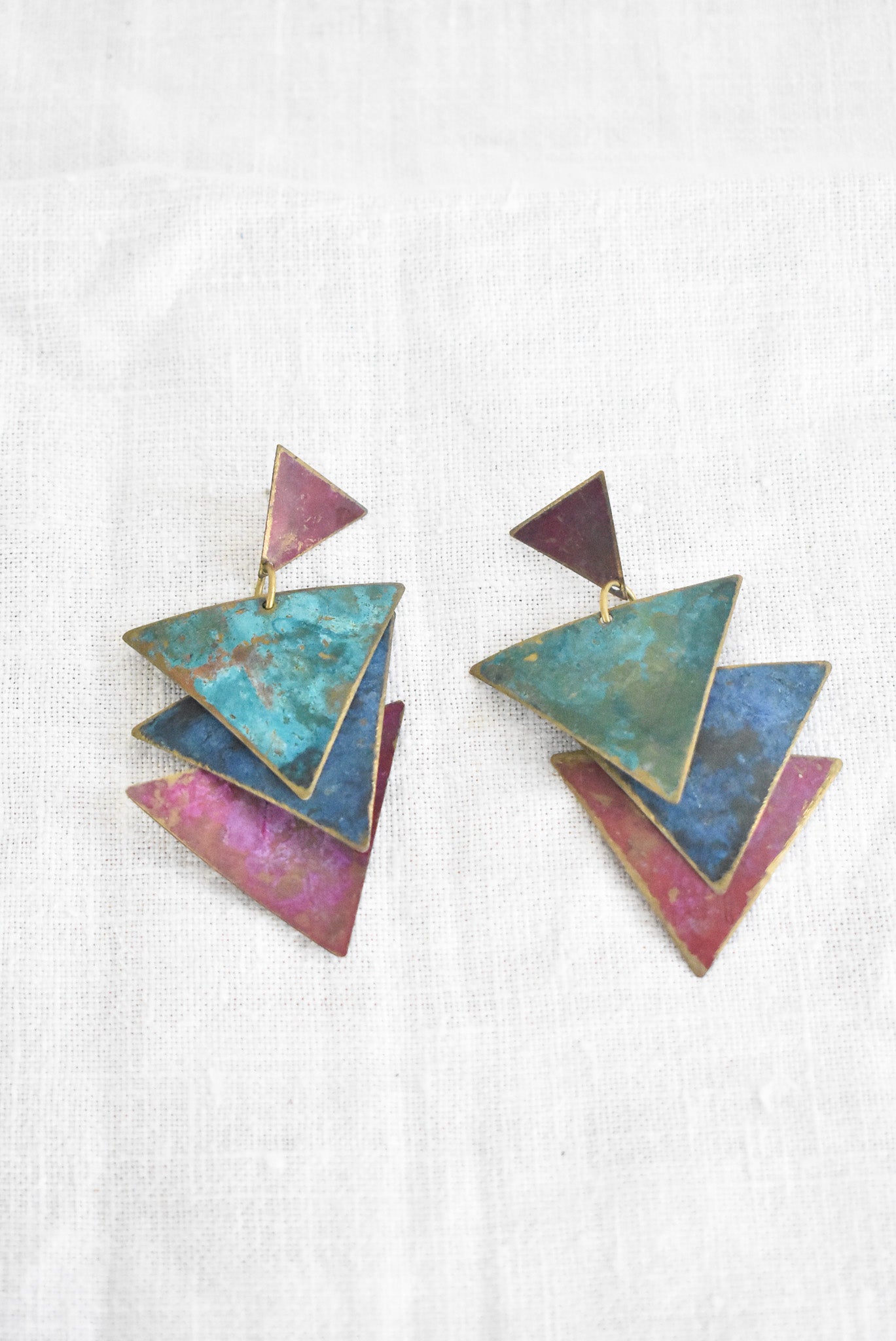 Avant-garde colourful earrings