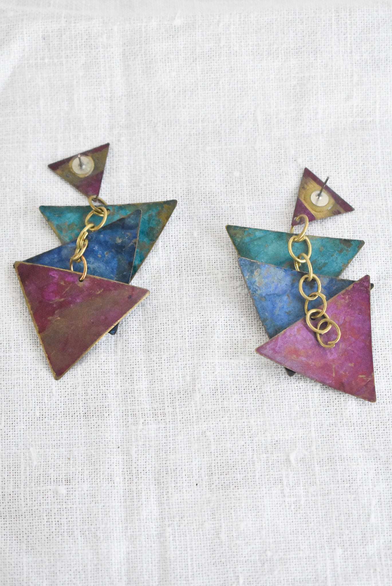 Avant-garde colourful earrings