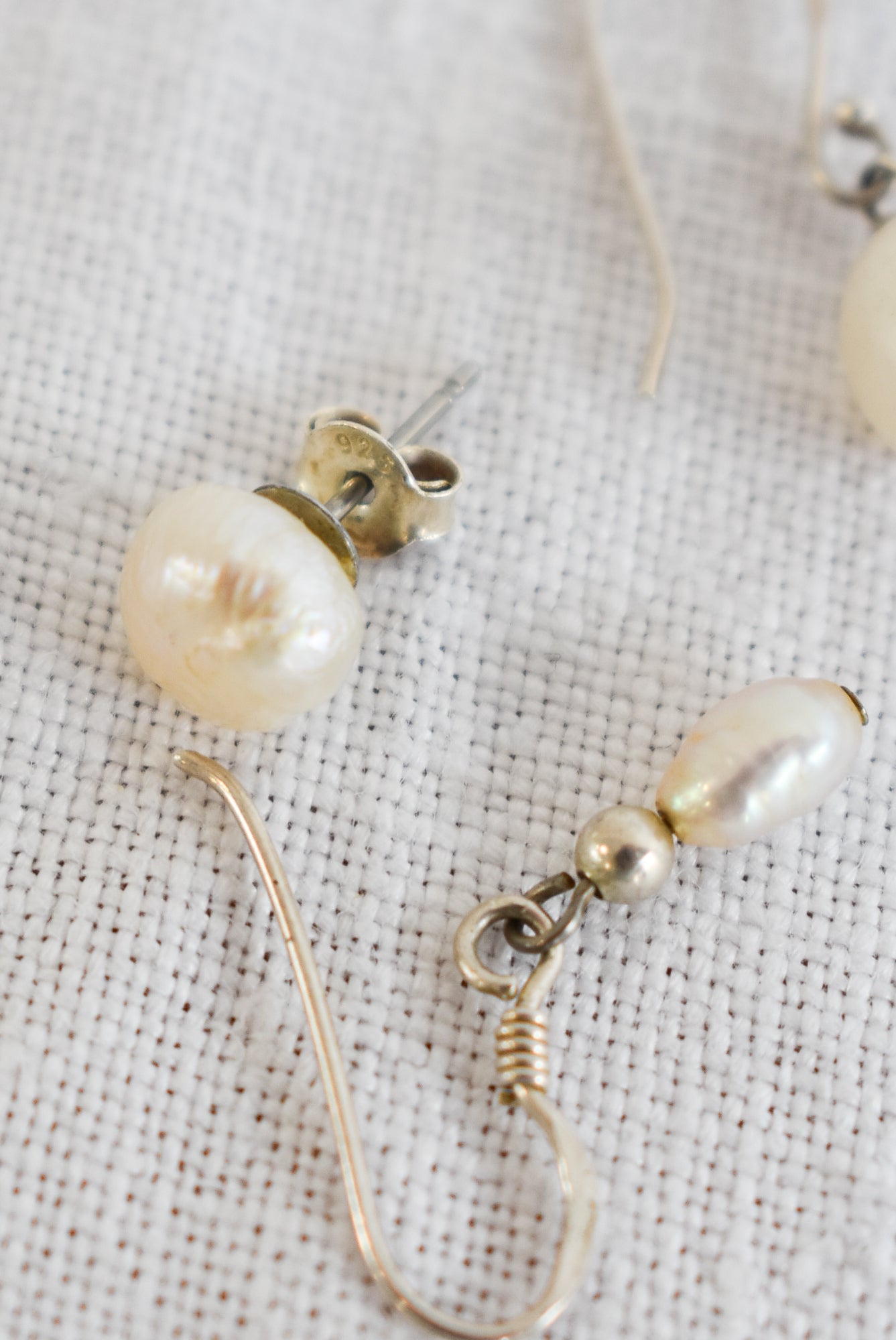 925 Sterling silver & pearl earring bundle