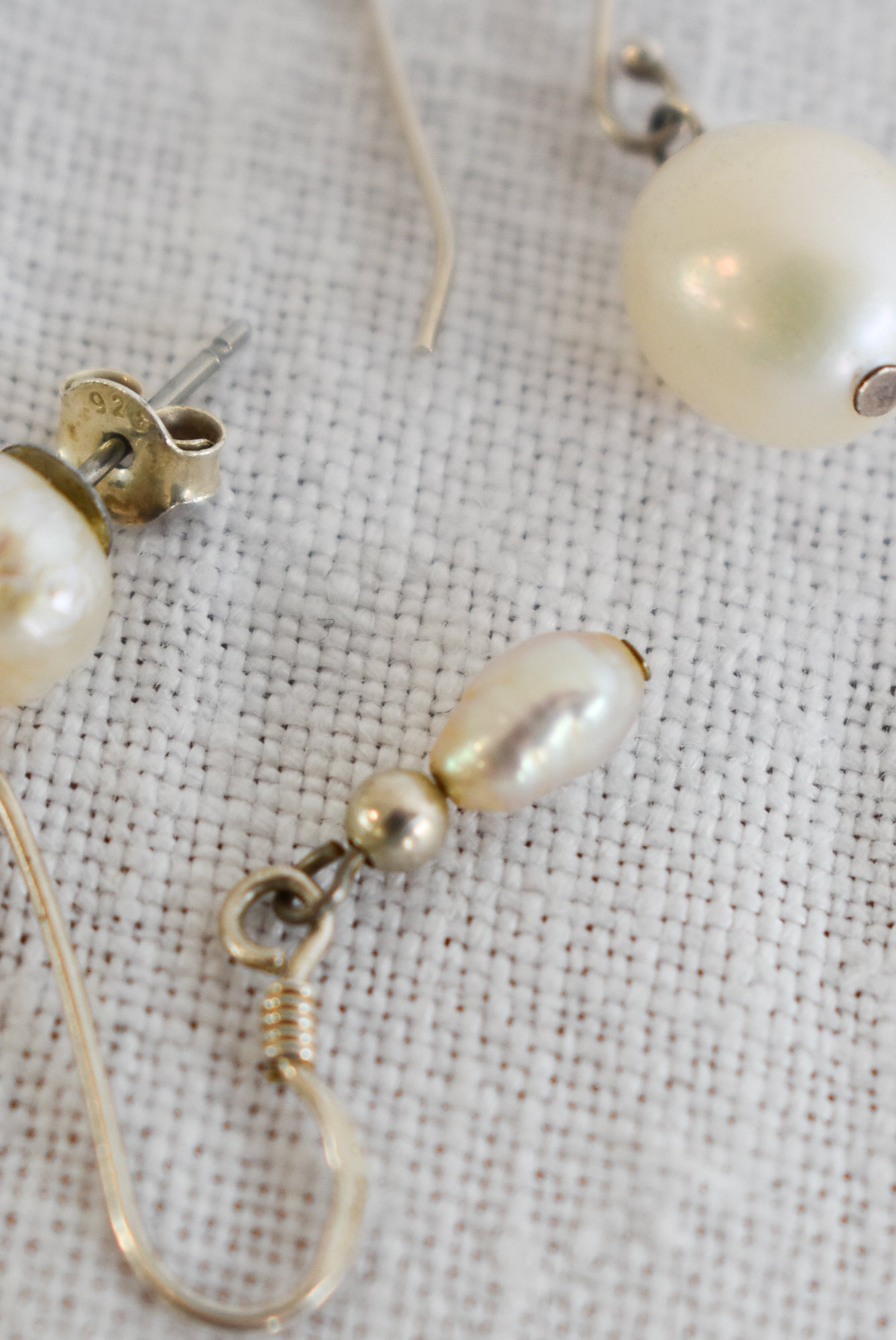 925 Sterling silver & pearl earring bundle