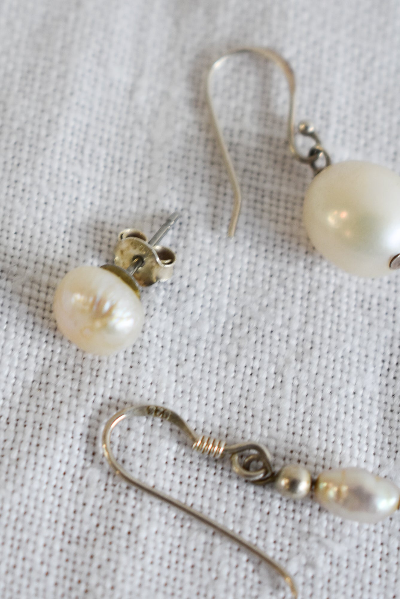 925 Sterling silver & pearl earring bundle