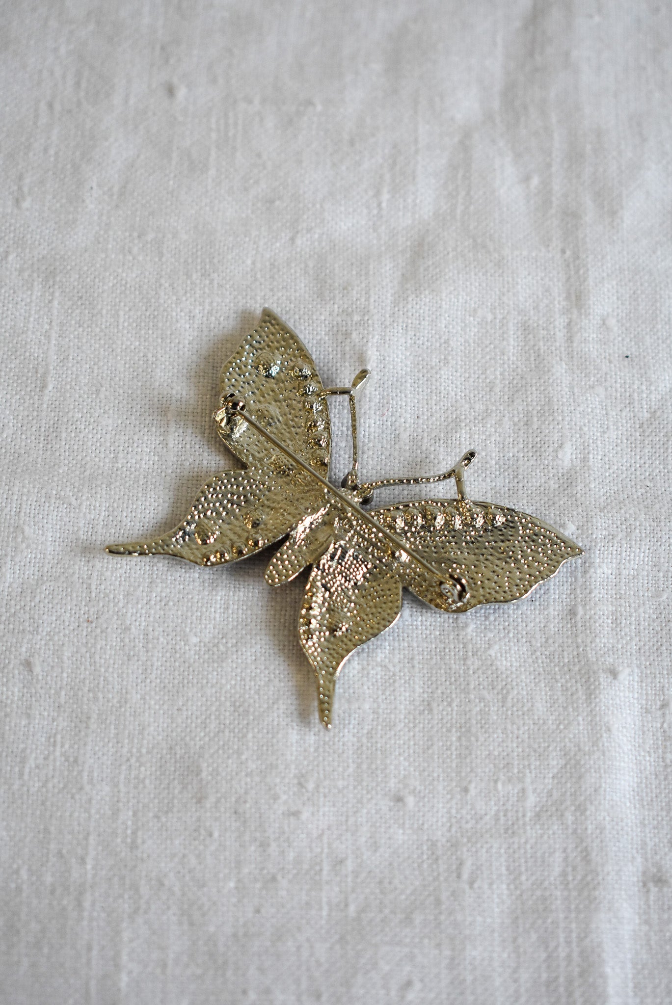 Gorgeous purple + pink butterfly brooch