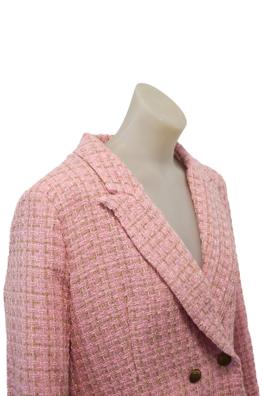 Clueless inspired pink tweed blazer, XL