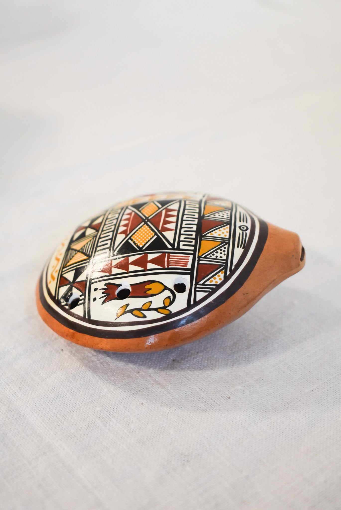 Peruvian hand painted Ocarina flute