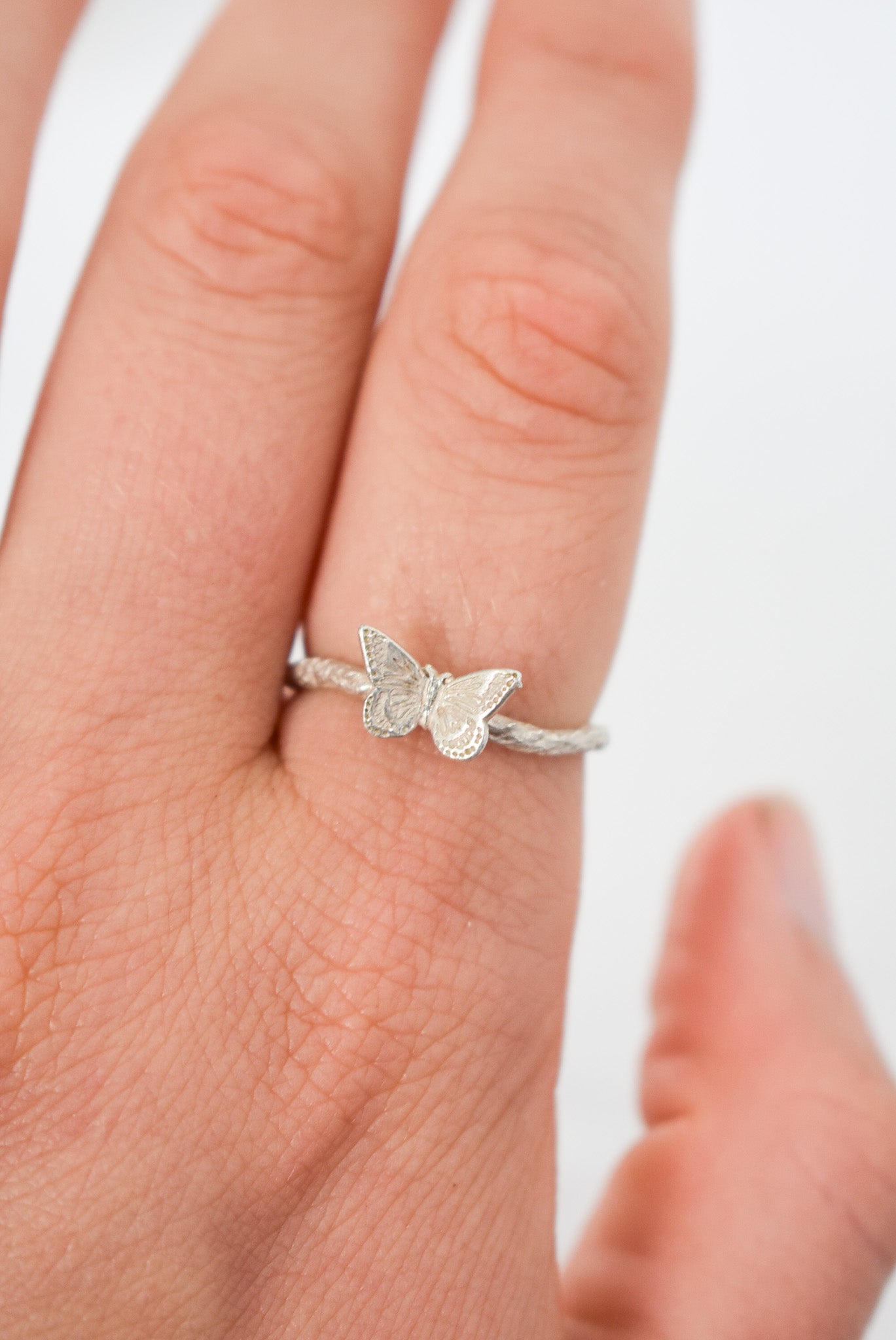 925 Silver butterfly ring