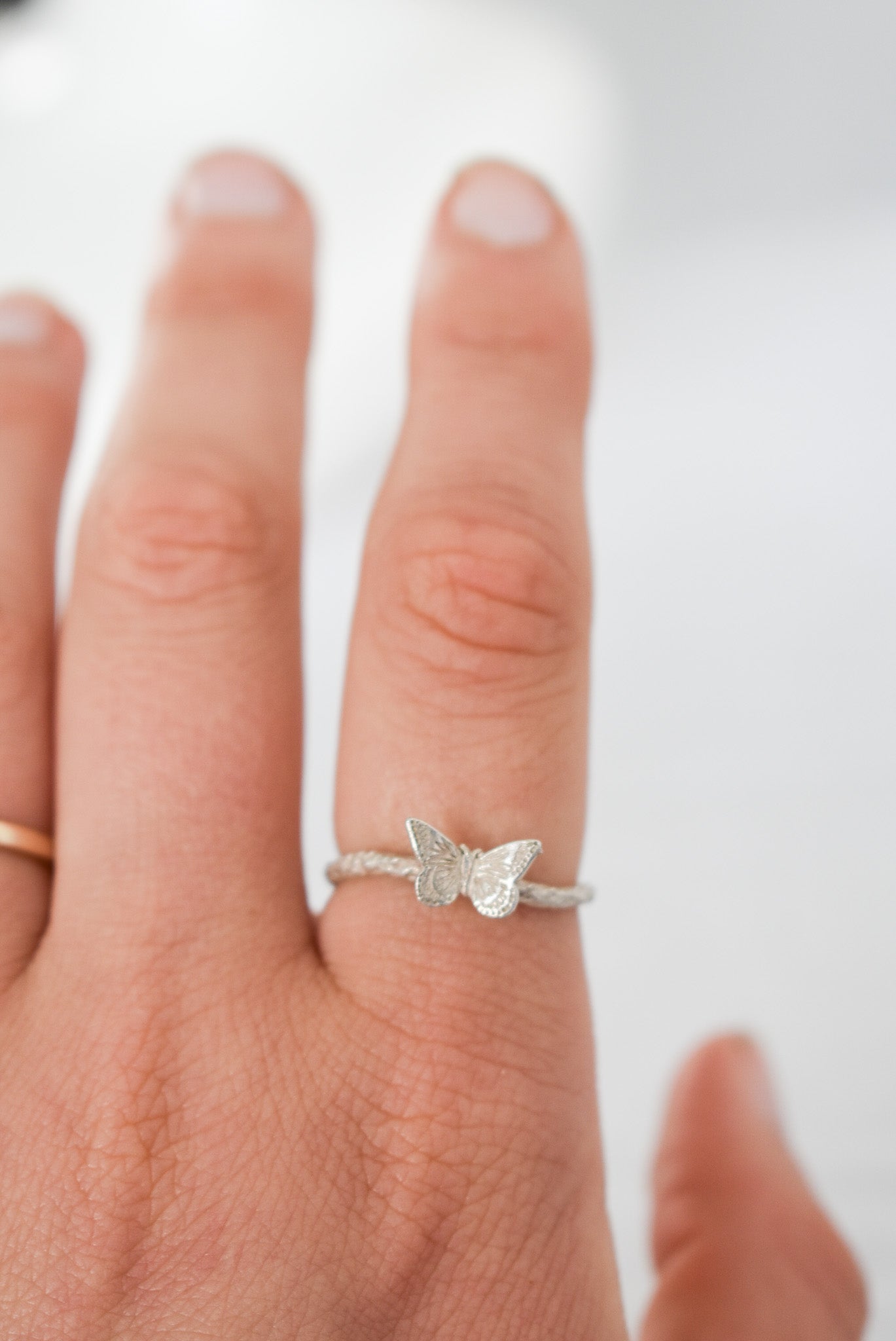 925 Silver butterfly ring