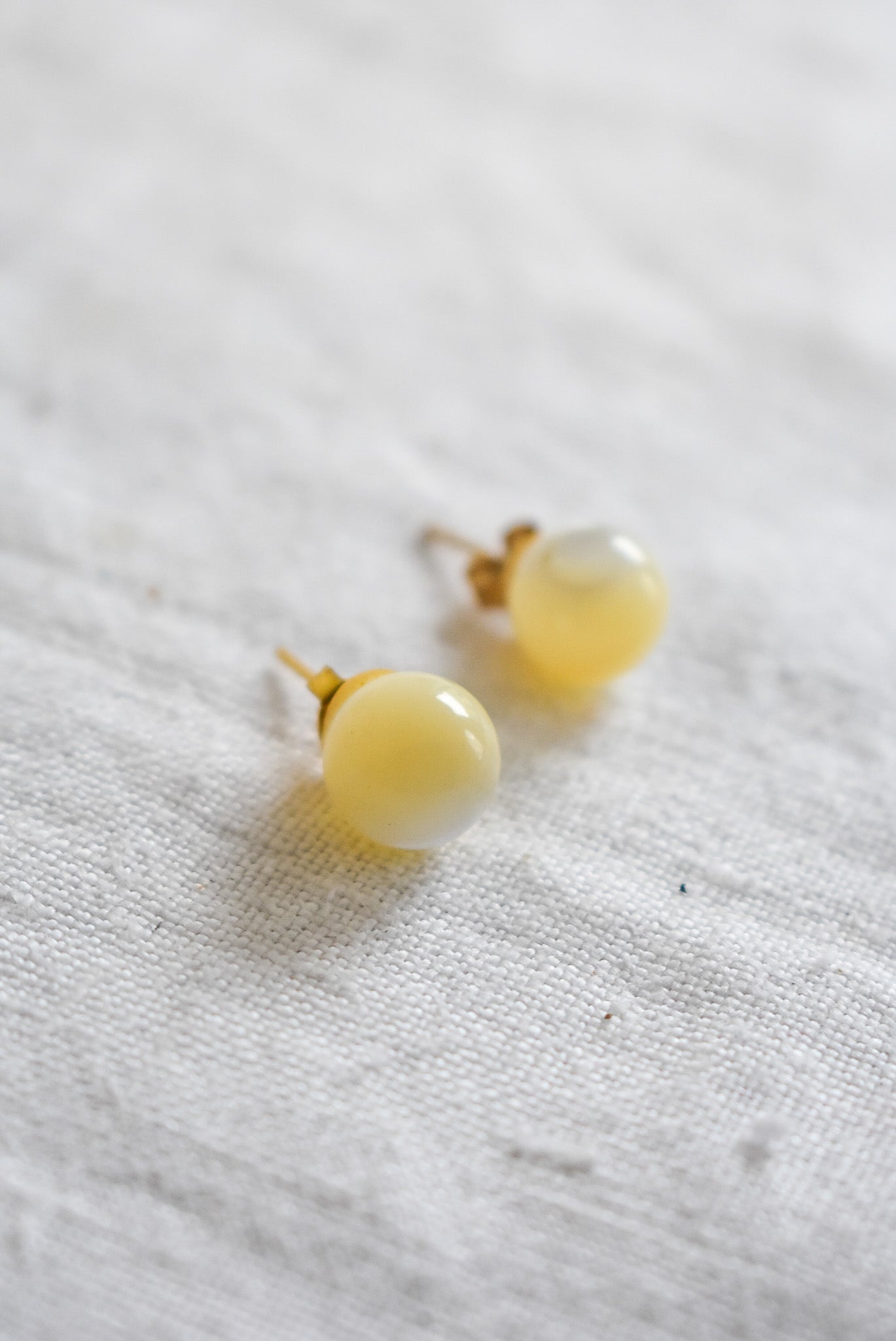 Pearlescent glass globe earrings