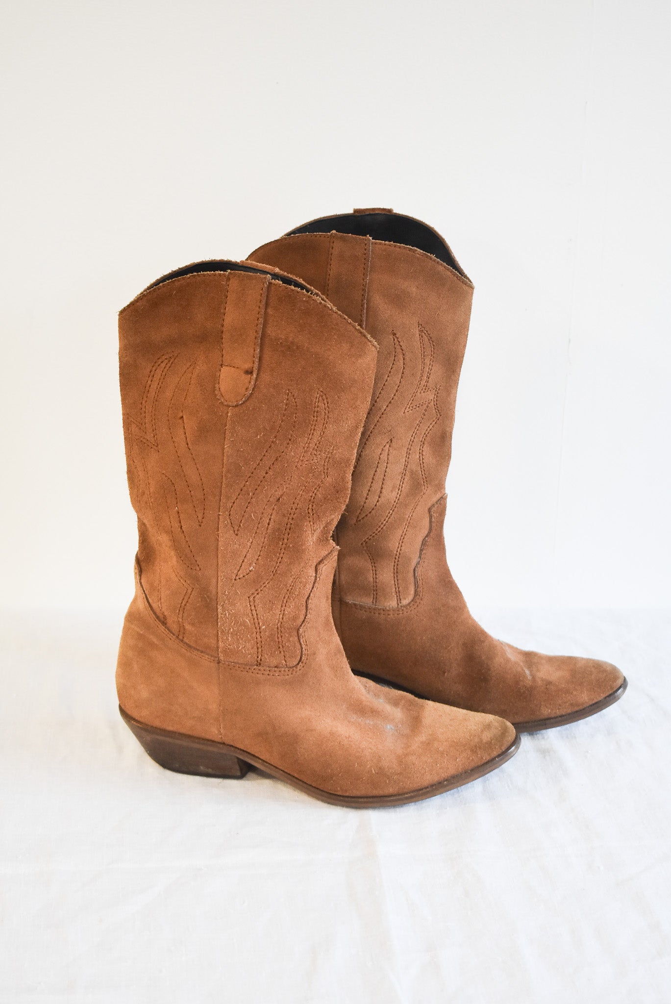 Vintage Barratts suede cowboy boots, 5