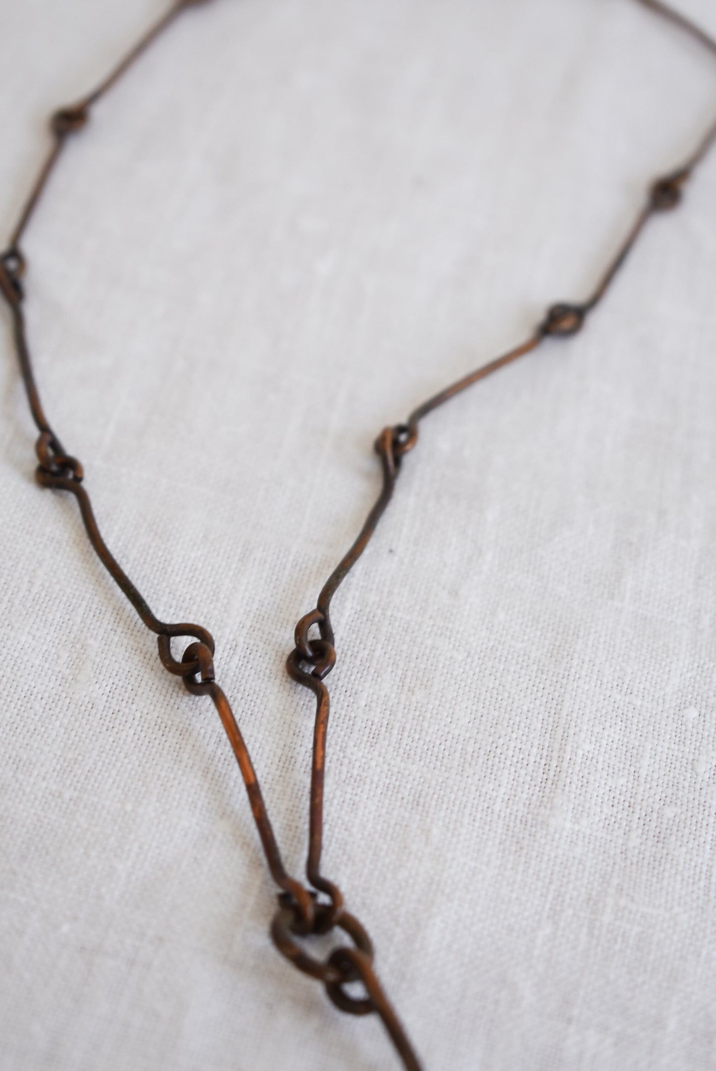 Bronze wire statement necklace