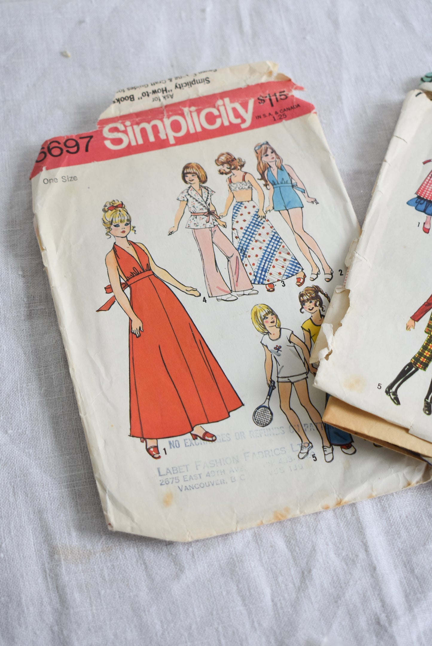 Vintage 1970's Barbie sewing patterns, 2 packs