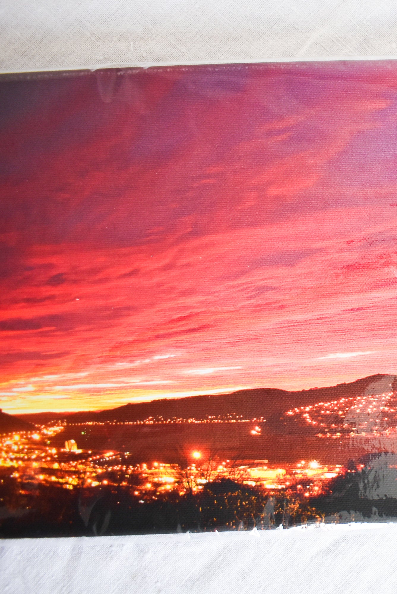 Stunning Dunedin sunset photo on canvas, brand new still in packaging