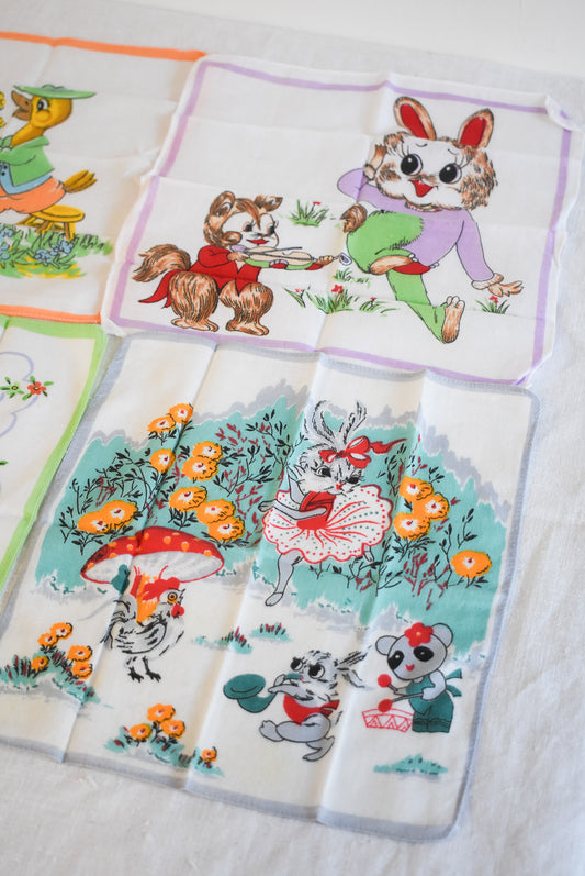 Vintage Kids Hankies (set 4)