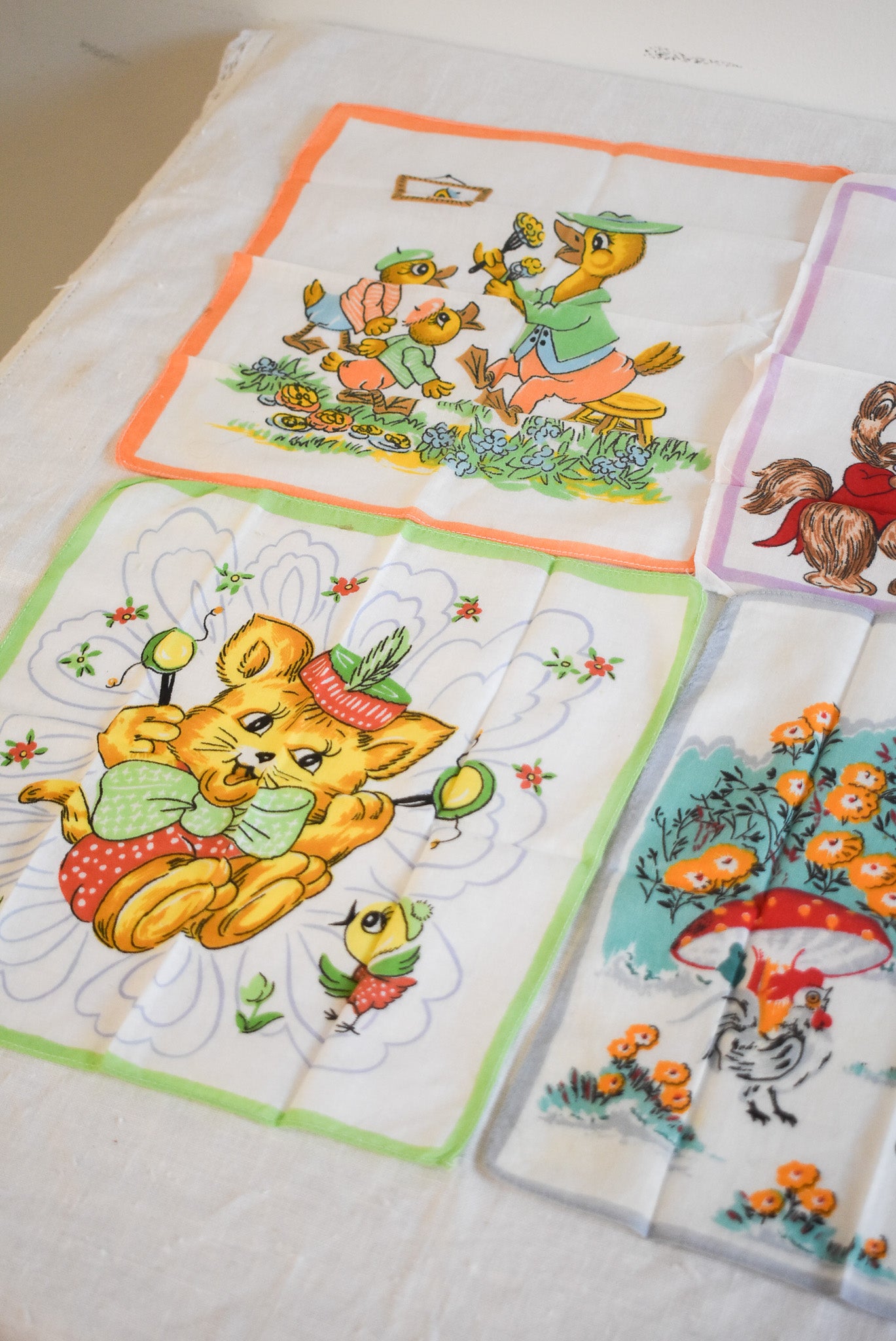 Vintage Kids Hankies (set 4)